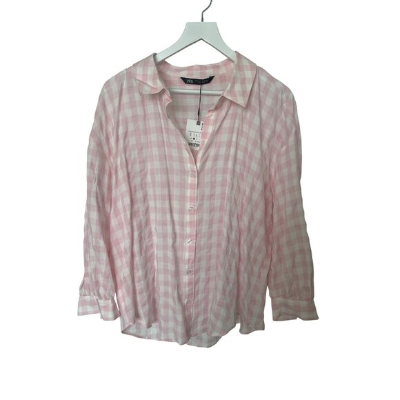 Zara Plaid Oversized Shirt - Picture 4 of 8